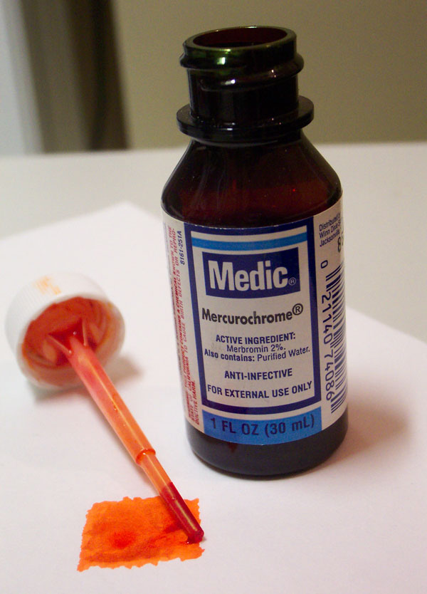Bottle of Mercurochrome.