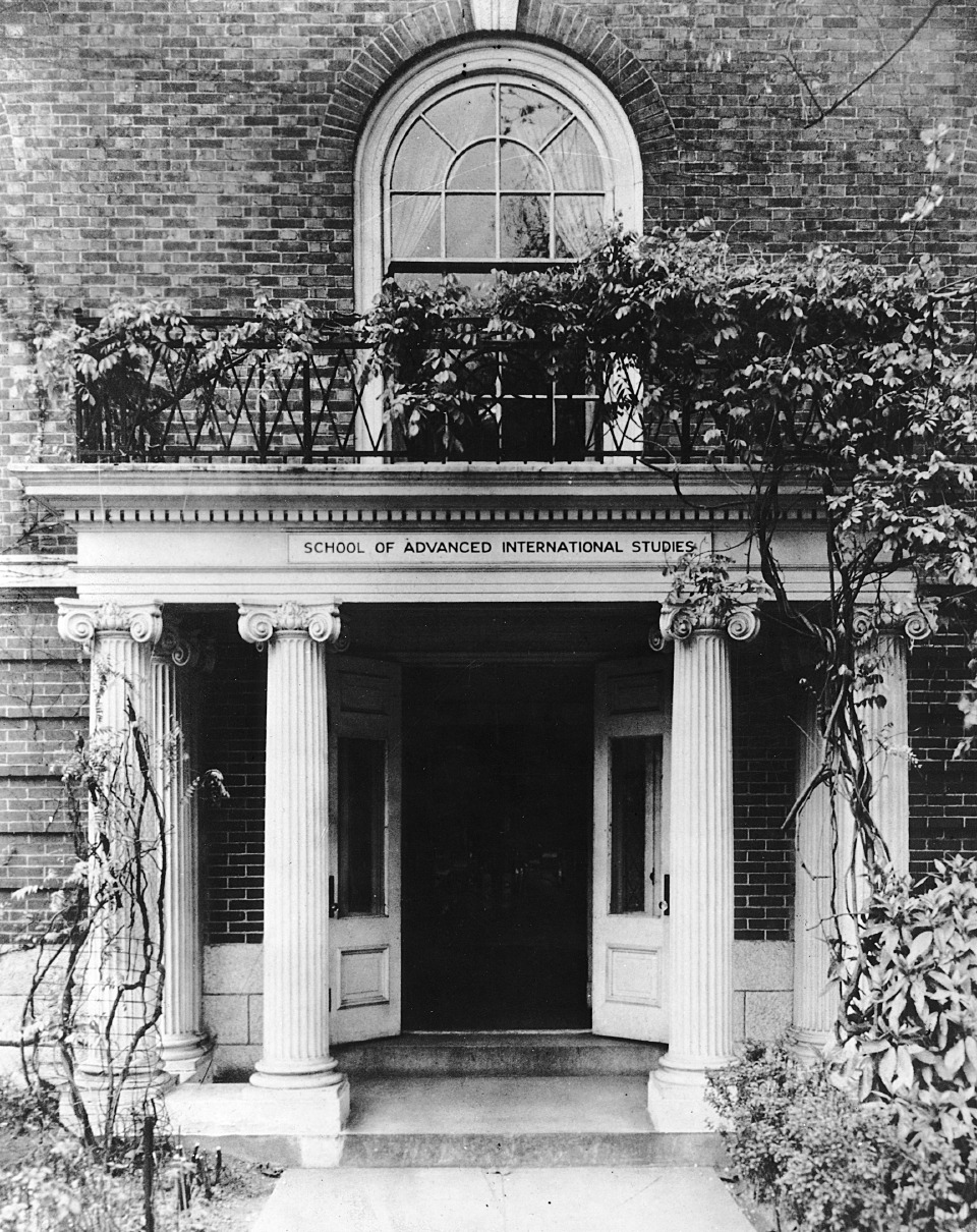 Exterior of the original building for the JHU School of Advanced International Studies