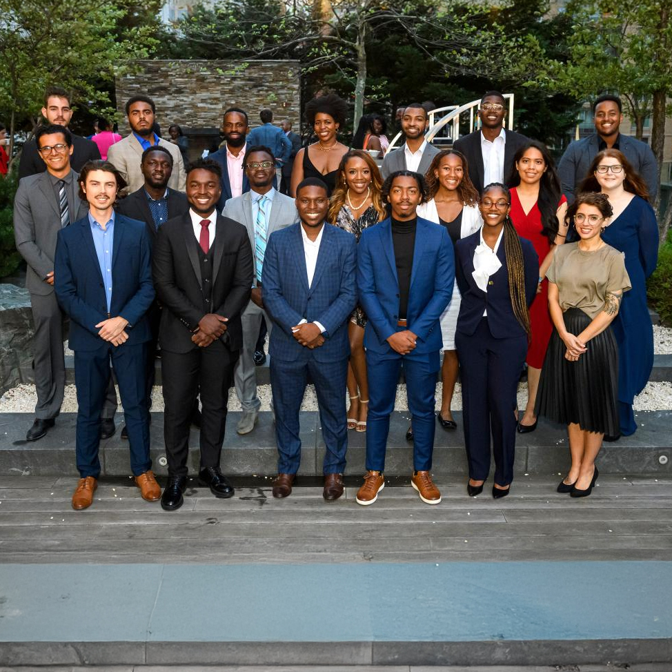 The first cohort of Vivien Thomas Scholars stands for a posed photo